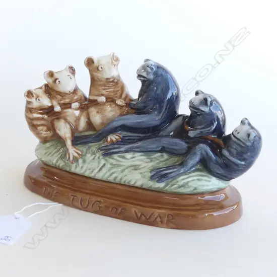 A Royal Doulton Archives, George Tinworth tribute group 'Tug of War', modelled by Martyn Alcock, 2005, limited edition 36/150